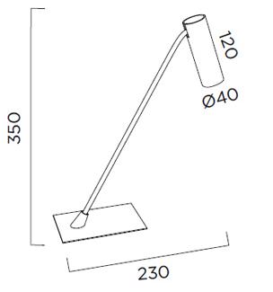 Lampa stołowa Tub PS-44  Pujol Iluminacion