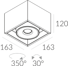 Oprawa natynkowa Solid 163.1 NT edge.LED 13W 3-0659 CRI80 Labra