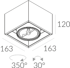 Oprawa natynkowa Solid 163.1 NT QR111 3-0651 Labra