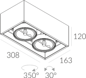 Oprawa natynkowa Solid 163.2 NT QR111 3-0652 Labra