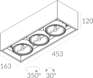 Oprawa natynkowa Solid 163.3 NT QR111 3-0653 Labra