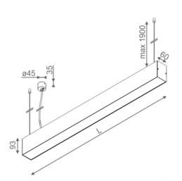 Lampa wisząca Set Tru LED 3000K BA0022 Aquaform