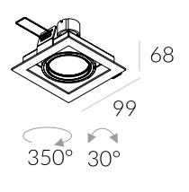 Lampa wpuszczana Tweet 50.1 GU10 4-1140 Labra