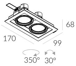 Lampa wpuszczana Tweet 50.2 GU10 4-1141 Labra