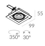 Lampa wpuszczana Tweet 50.1 mini.LED 4-1160 Labra