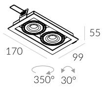 Lampa wpuszczana Tweet 50.2 mini.LED 4-1161 Labra 