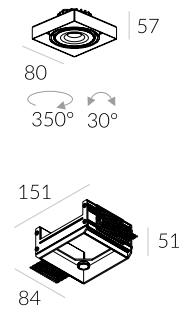 Lampa wpuszczana Tweet 50.1 Trimless mini.LED 4-1162 Labra