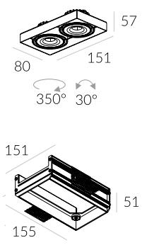 Lampa wpuszczana Tweet 50.2 Trimless mini.LED 4-1163 Labra