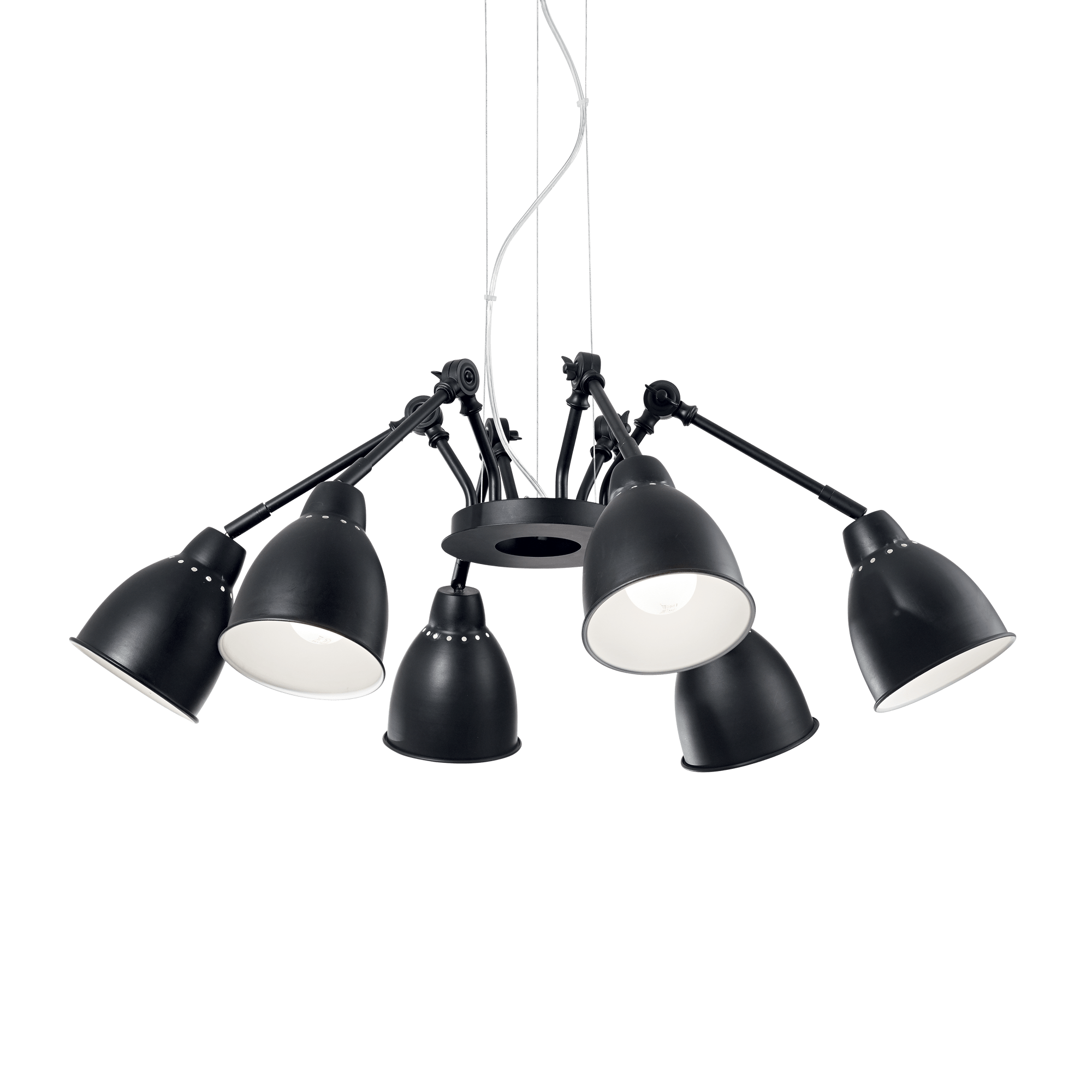 Żyrandol Newton SP6 174242 Ideal Lux nowoczesna oprawa w kolorze czarnym 